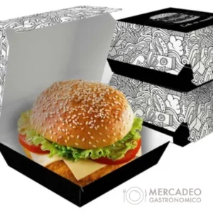 Caja de Hamburguesas Estilo Gourmet para Café